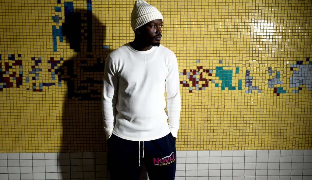 Navy athletic club sweats