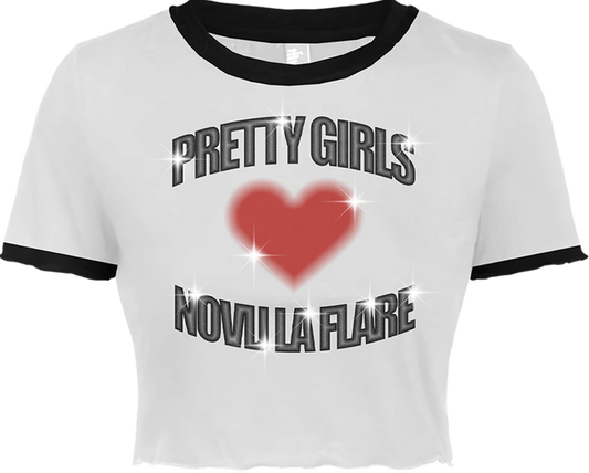 PRETTY GIRLS CROPPED BABY TEE