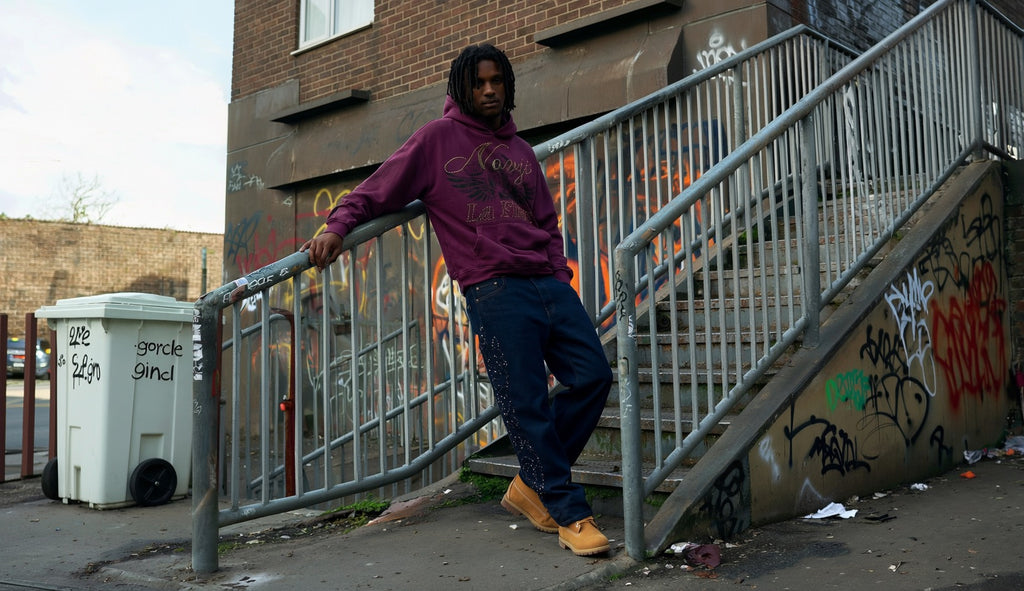 Acid Wash rhinestone hoodie