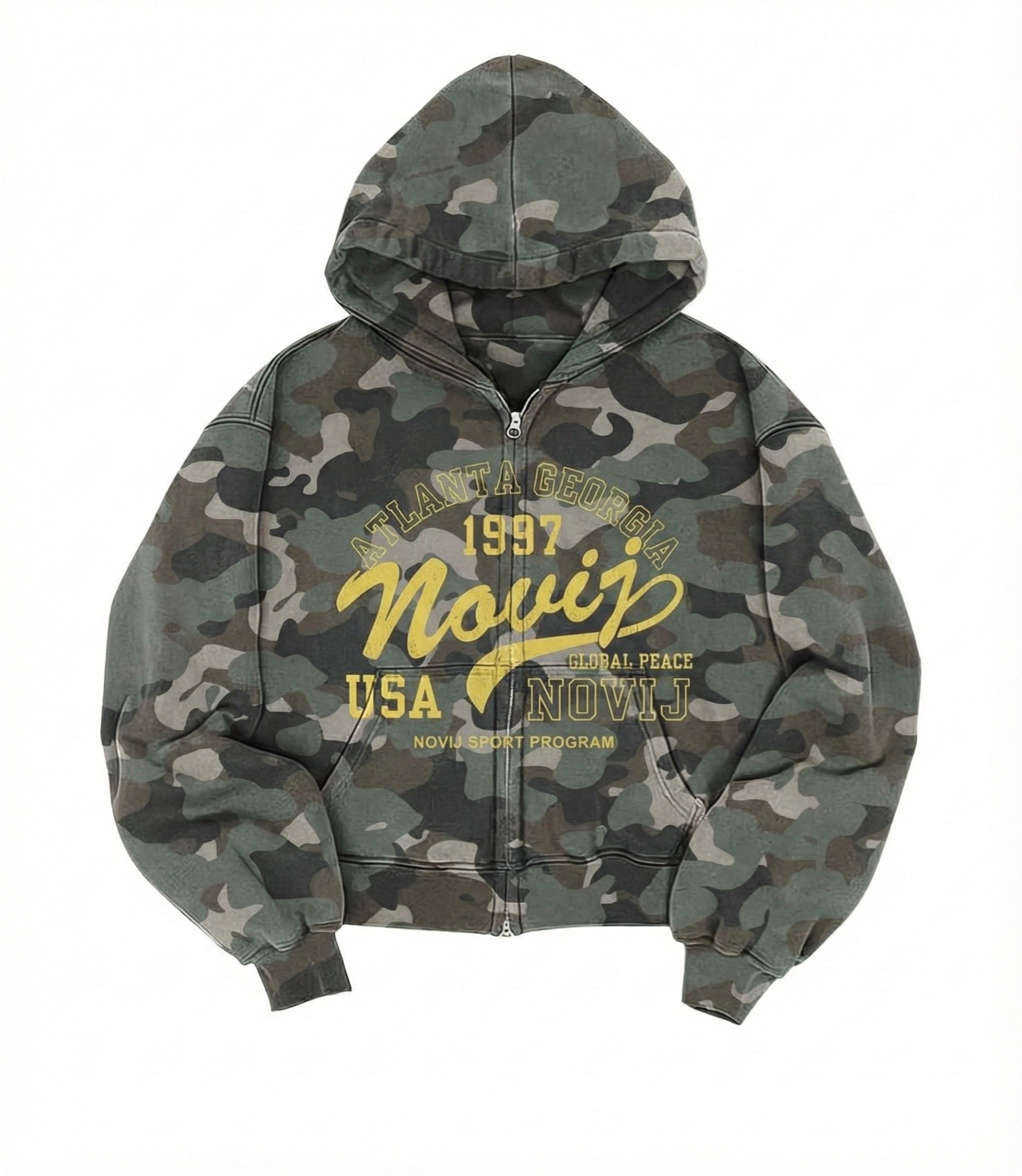 Camo Zip up hoodie