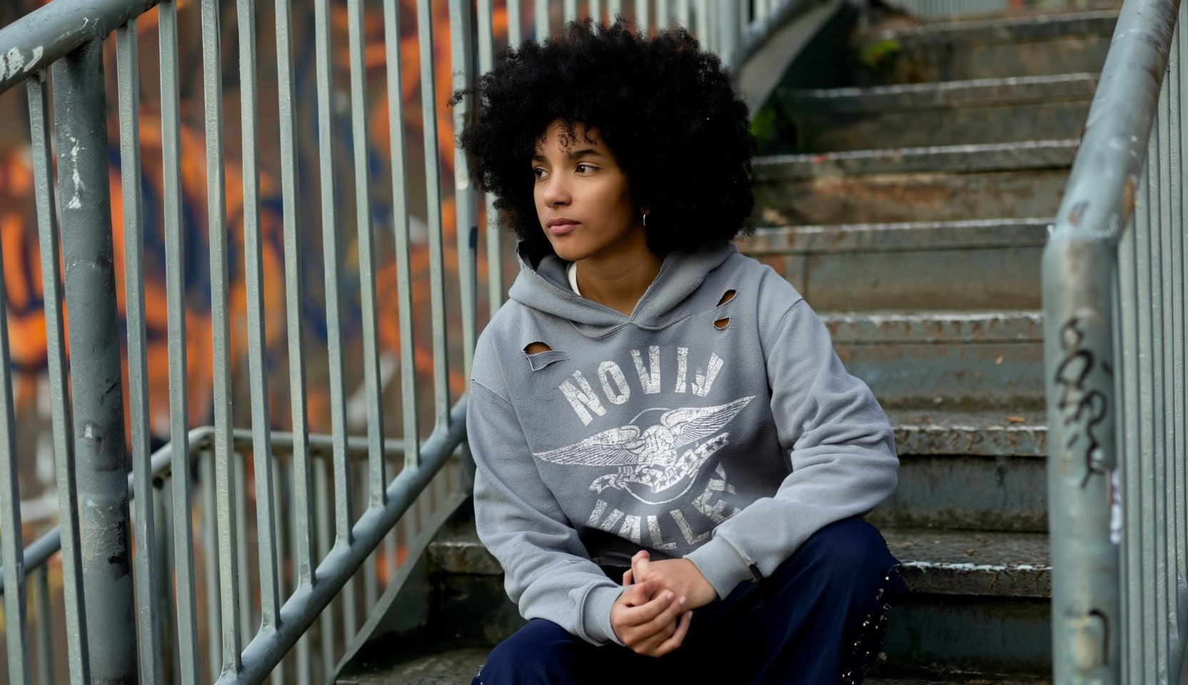 NV Distressed Hoodie