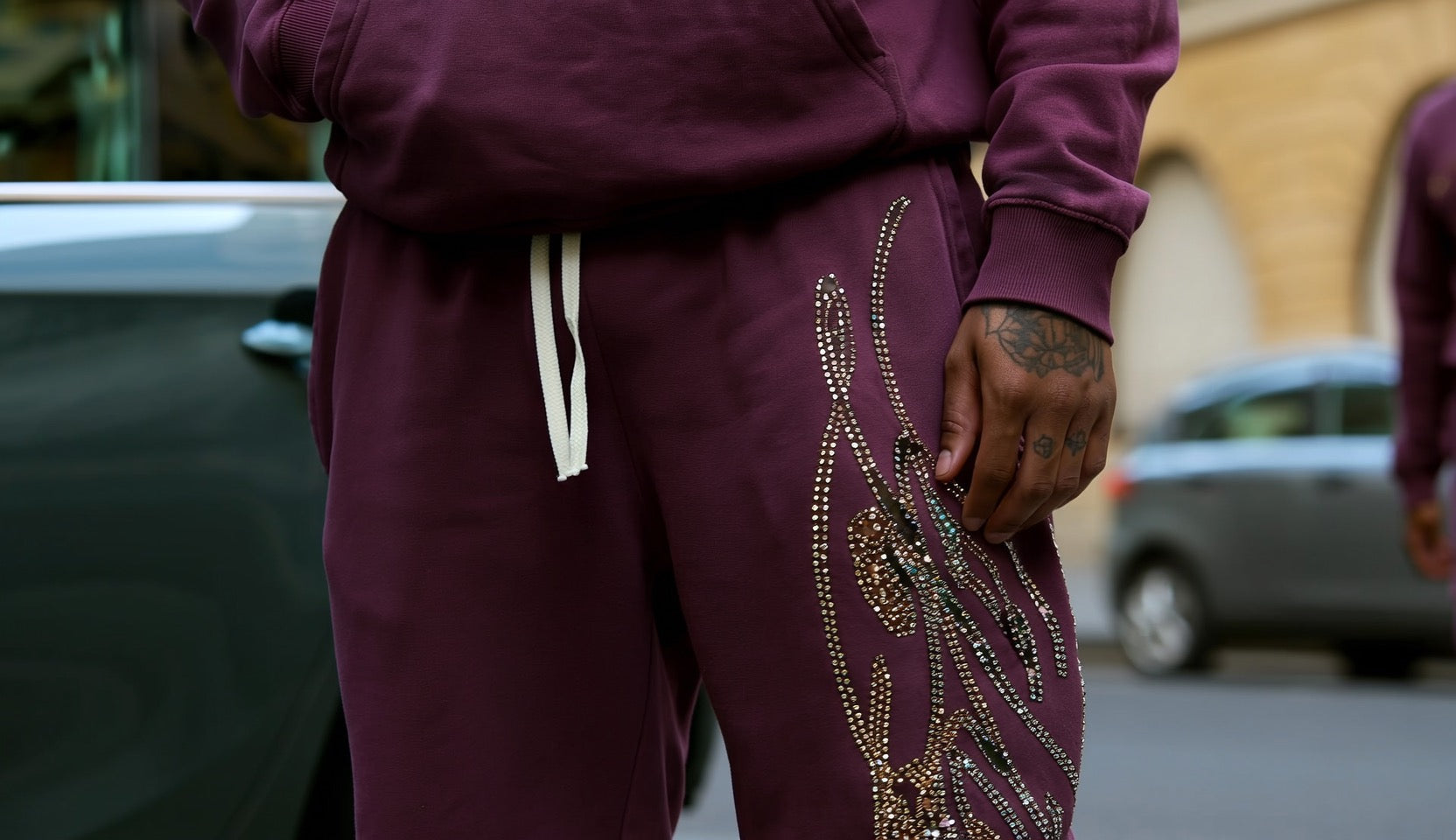 Rhinestone Acid wash sweats