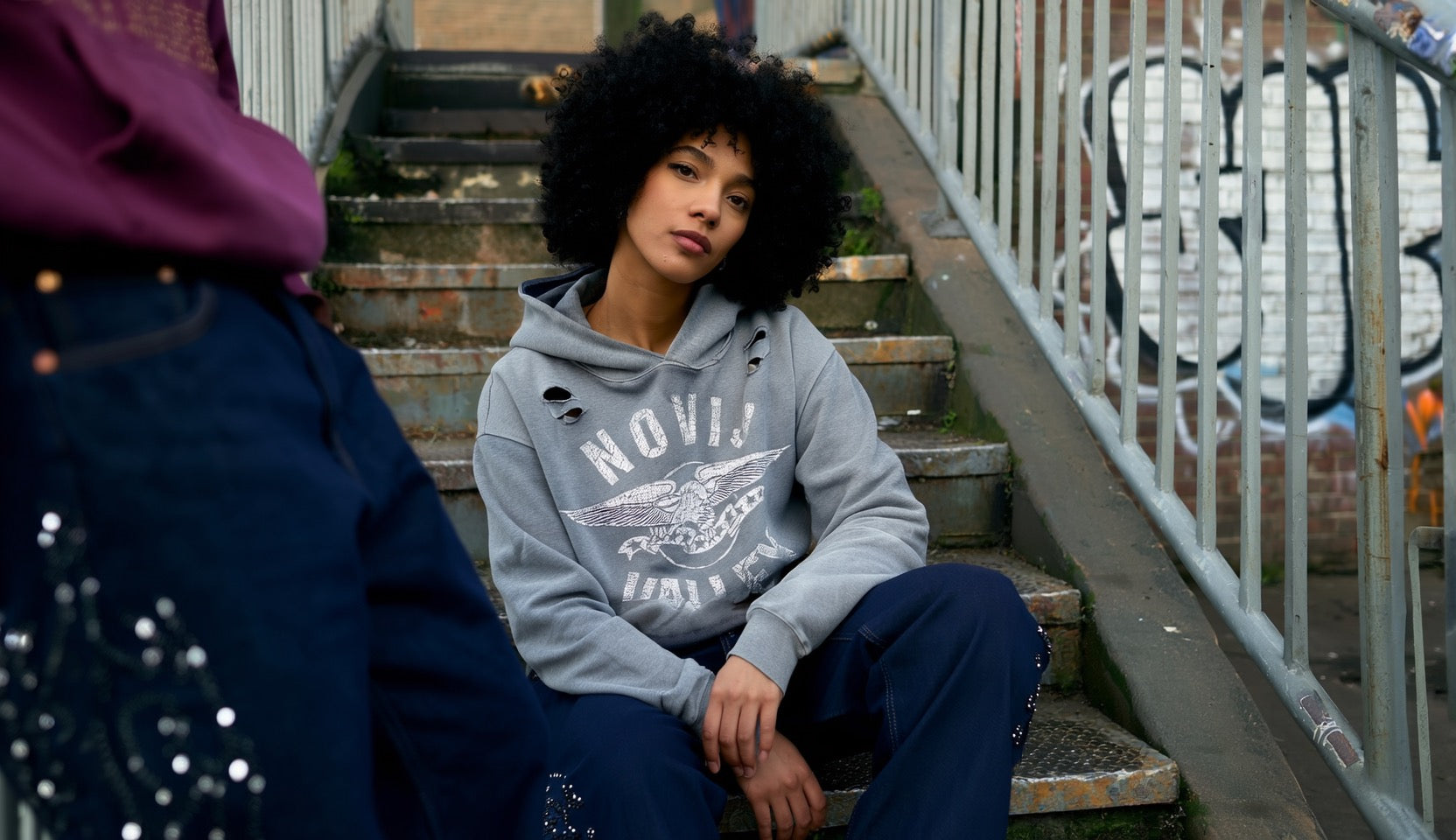 NV Distressed Hoodie