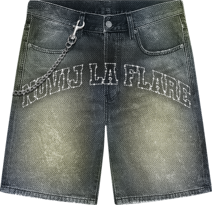 LA FLARE DENIM SHORTS